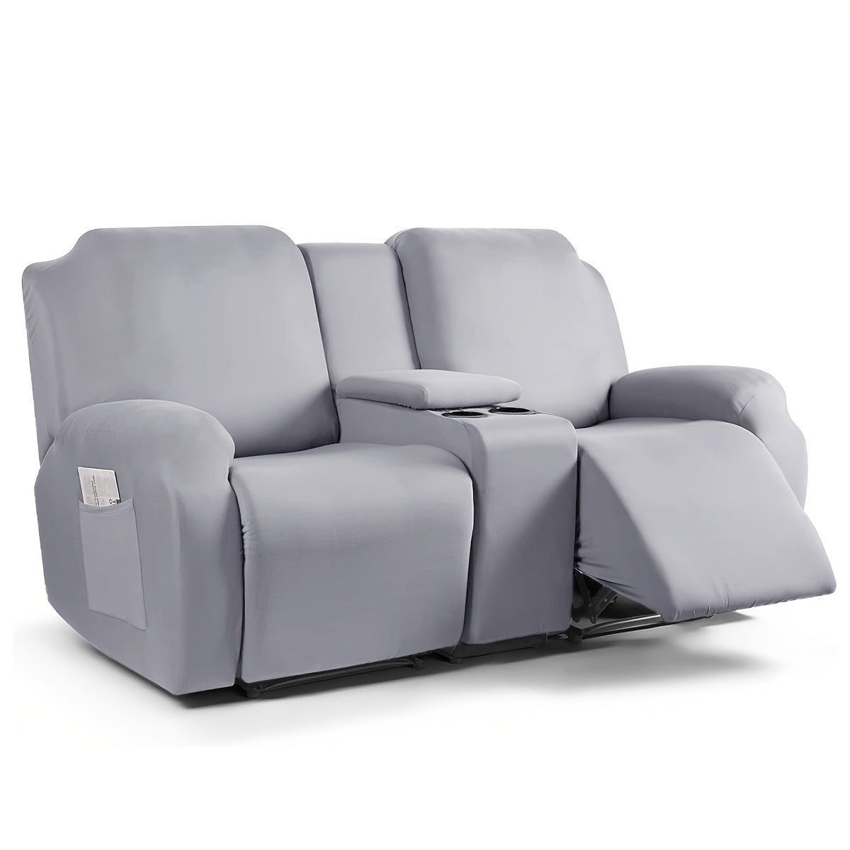1 2 3 seater fiber fabric recliner sofa cover segmented