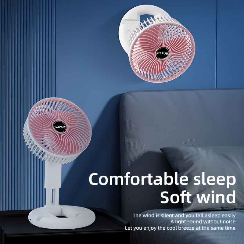 folding 2 in 1 tabletop wall mounted fan 120 degree