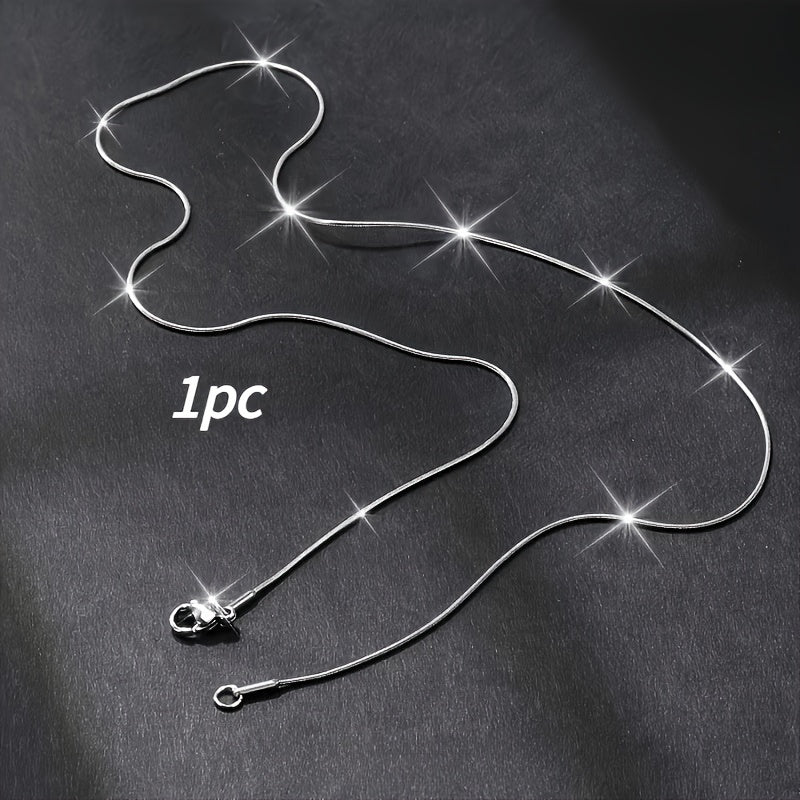 1pc 316l stainless steel thin   chain necklace 2mm