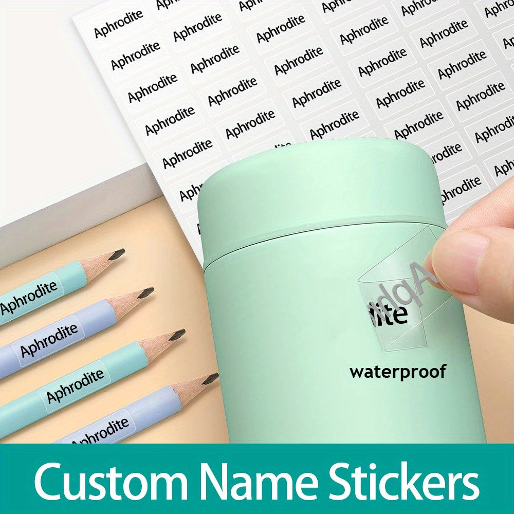 customized name sticker solid color label stationery books