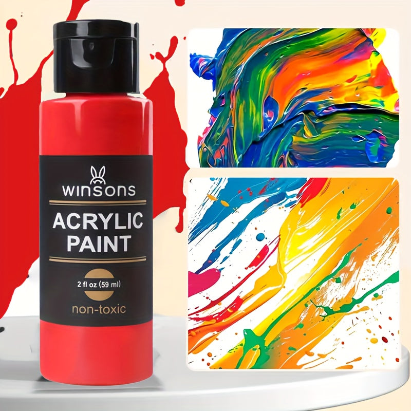 acrylic paint   colors 2fl oz 59ml per bottle