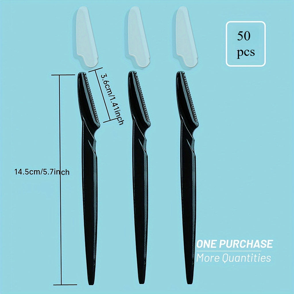 50pcs pack non irritating stainless steel facial razor