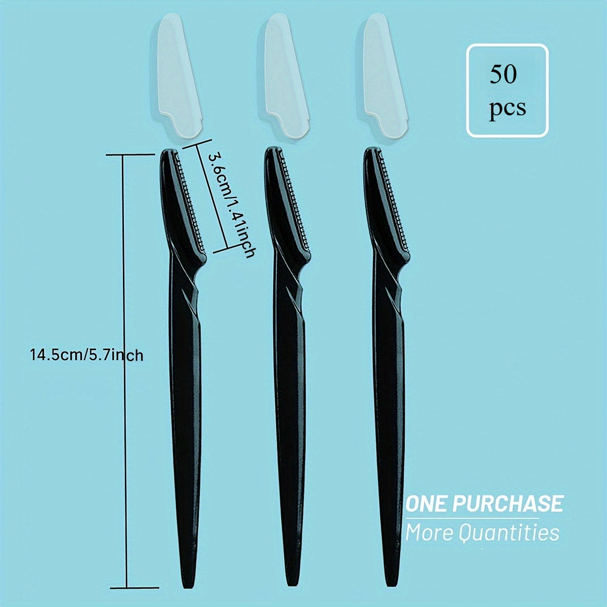 50pcs pack non irritating stainless steel facial razor