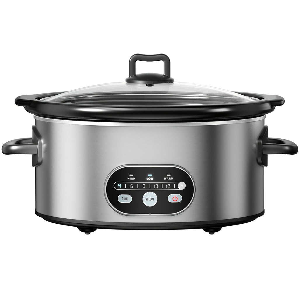 6 8 qt large electric slow cooker 3 heating settings