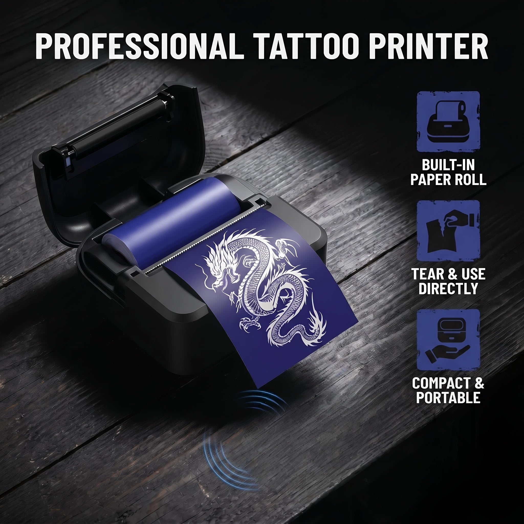 portable wireless mini thermal tattoo stencil printer