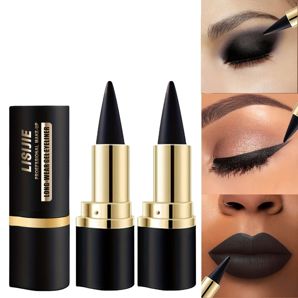 waterproof eyeliner pencil quick dry matte single end black