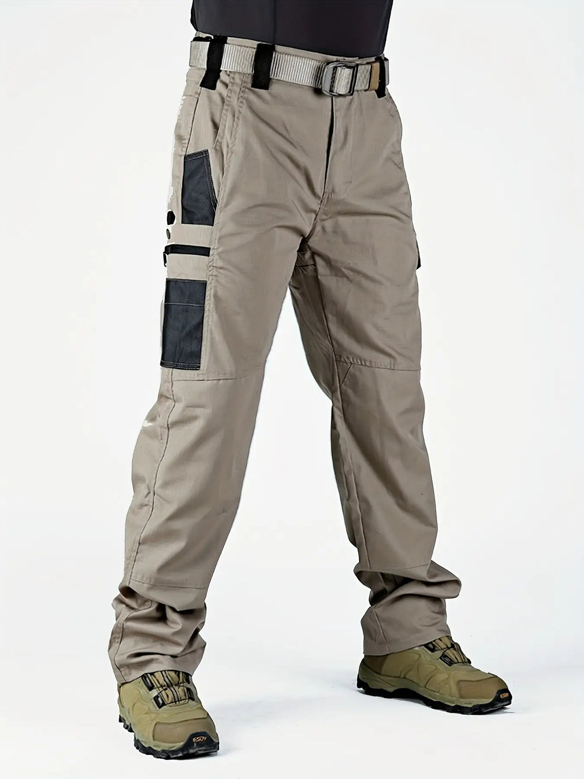 mens cargo pants multi functional pockets zipper closures