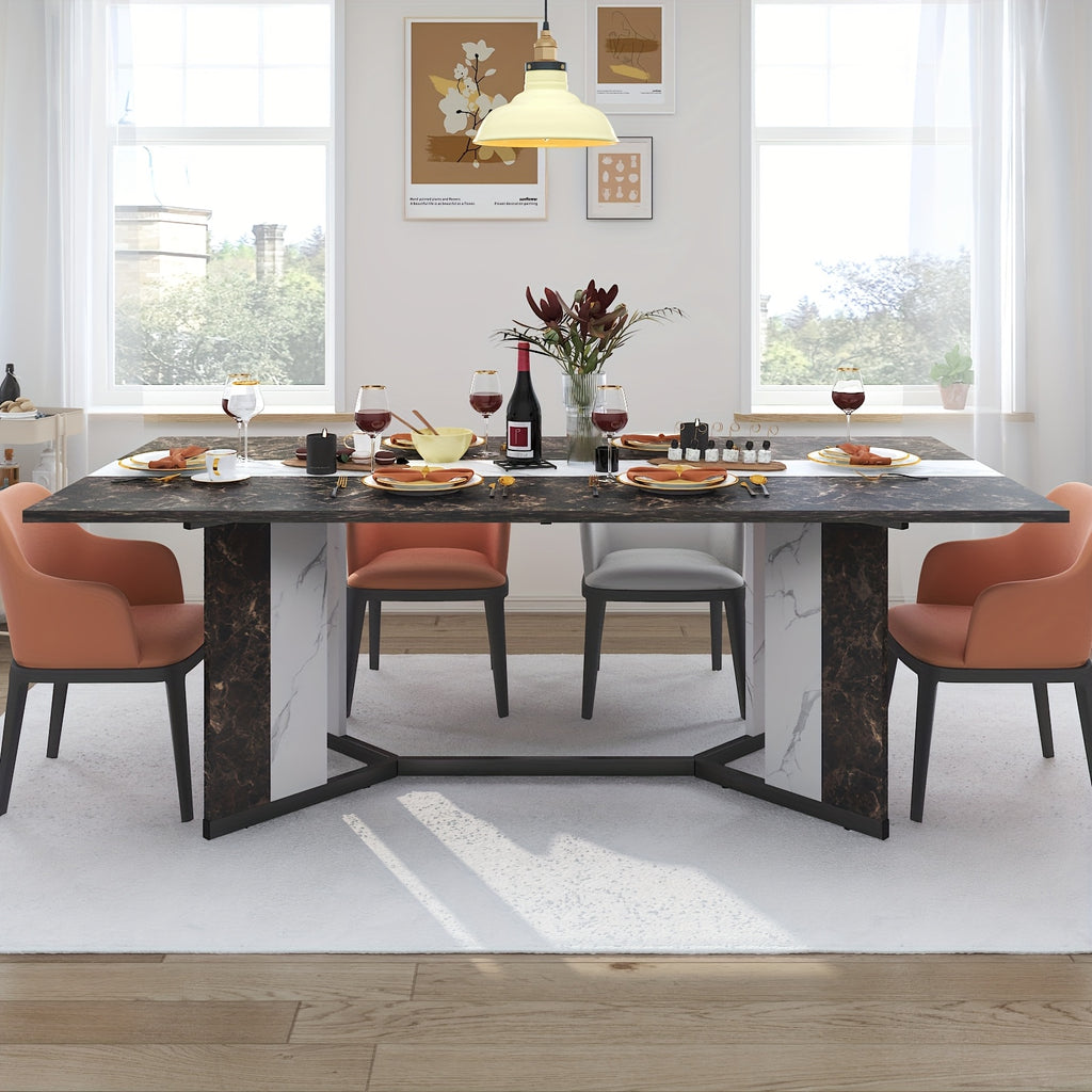 71 rectangle modern dining table office   room
