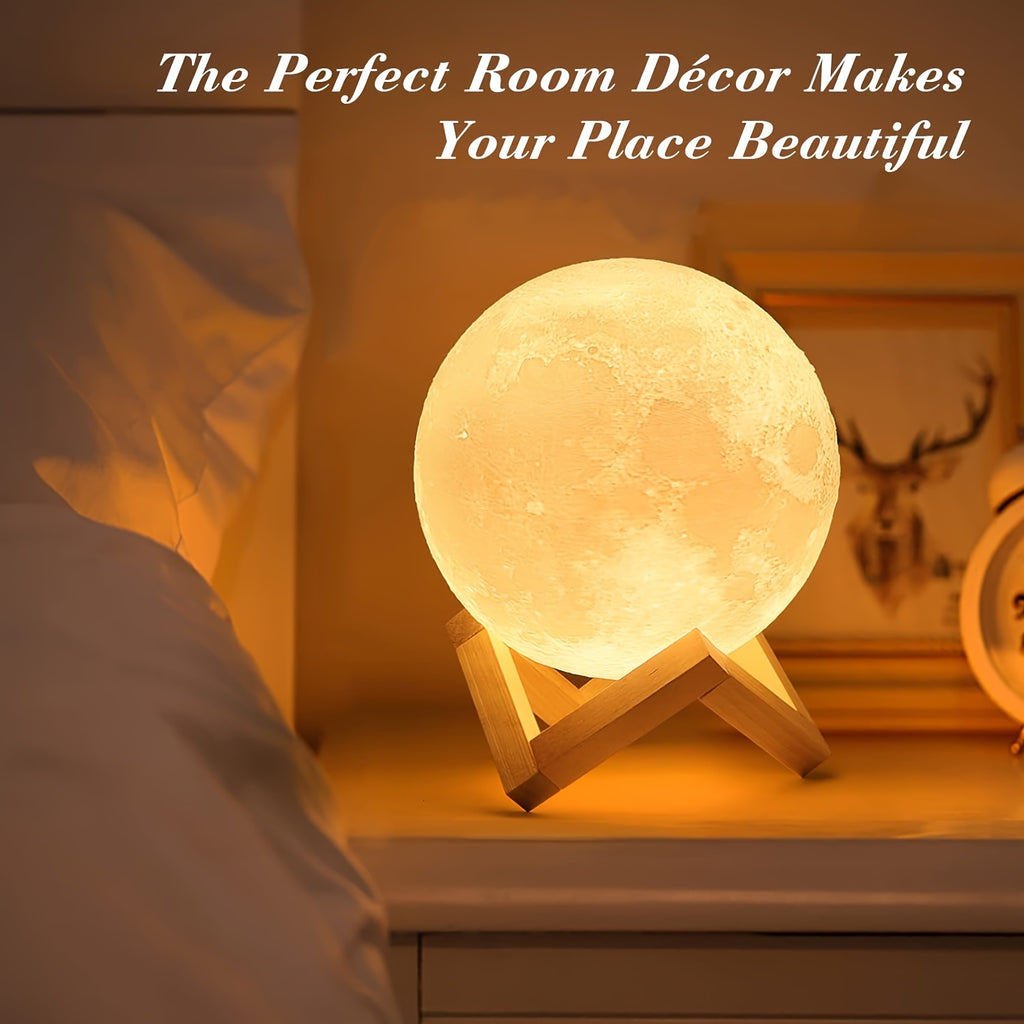 16 color rgbw   lamp remote control wooden stand 3d