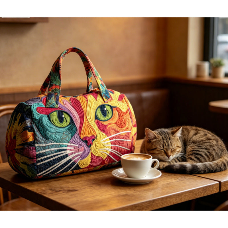 quilted travel tote bag oversized large capacity zipper