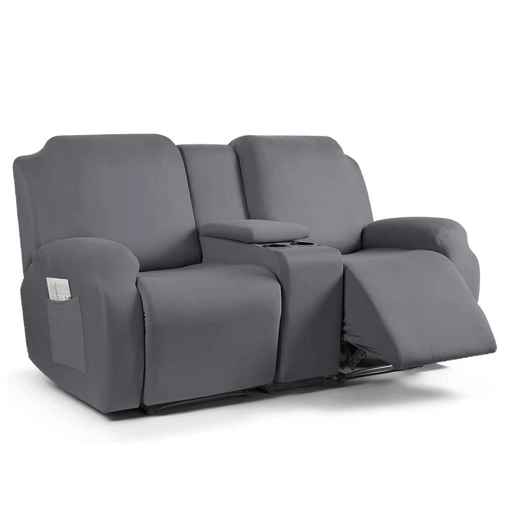 1 2 3 seater fiber fabric recliner sofa cover segmented