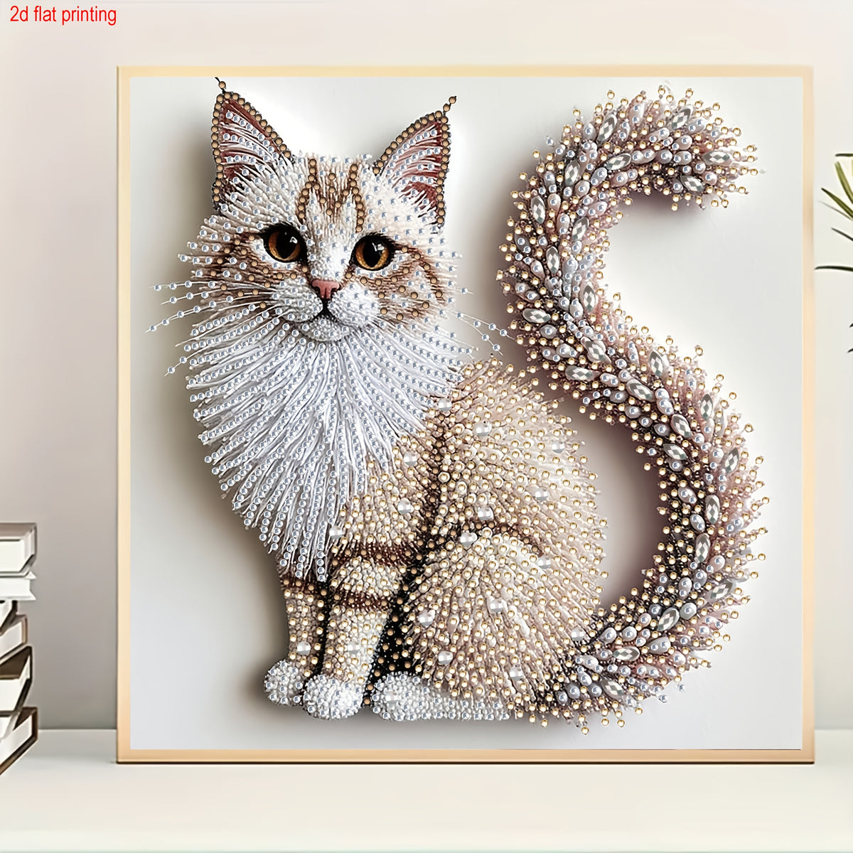 a set fluffy kitten 5d diamond painting kit diy