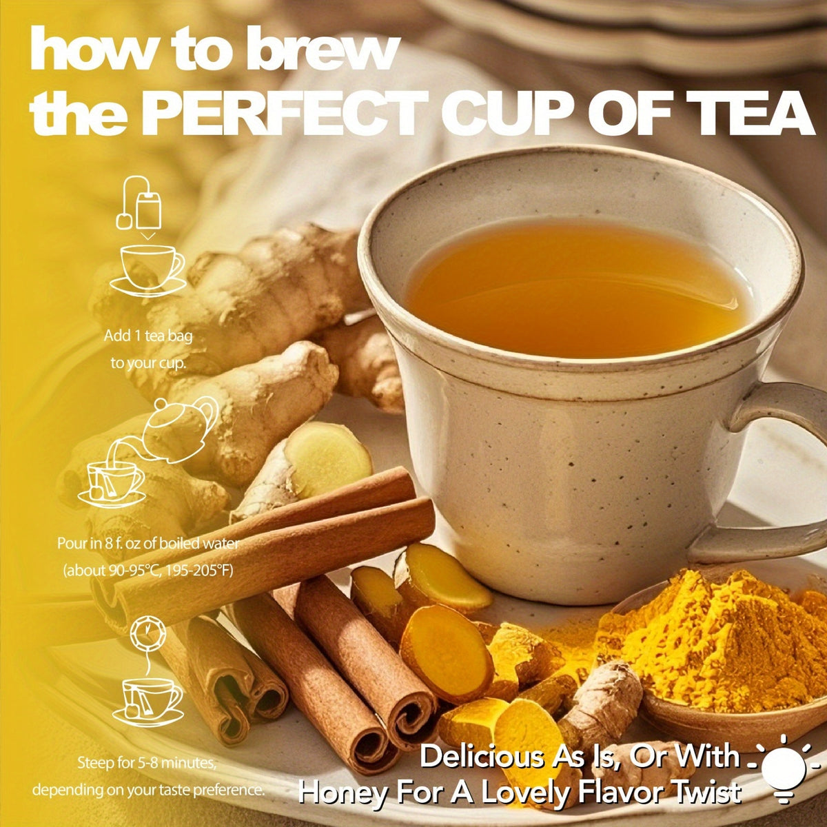 natural herbs turmeric ginger cinnamon tea