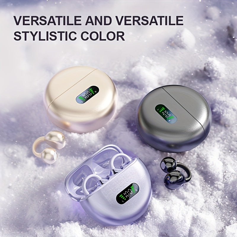 ear clip earbuds sports wireless earphones built in