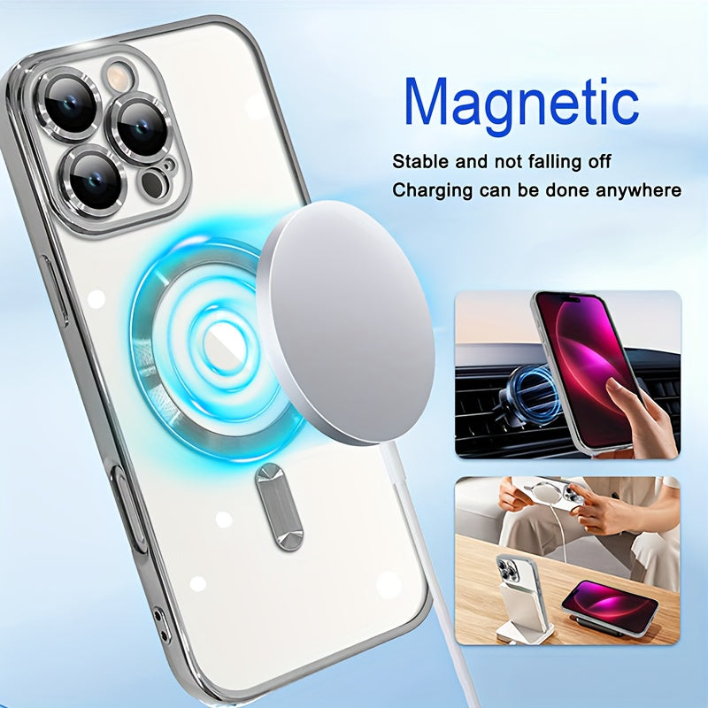 magnetic   thin phone case plating full camera protection