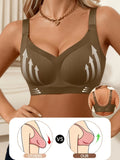 1pc womens vertical ribbed seamless bra adjustable