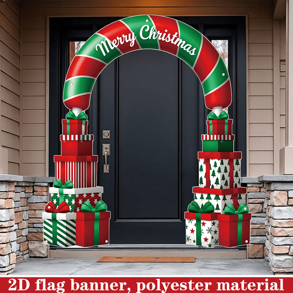 2d flat 2d door banner 2d flat single panel large christmas