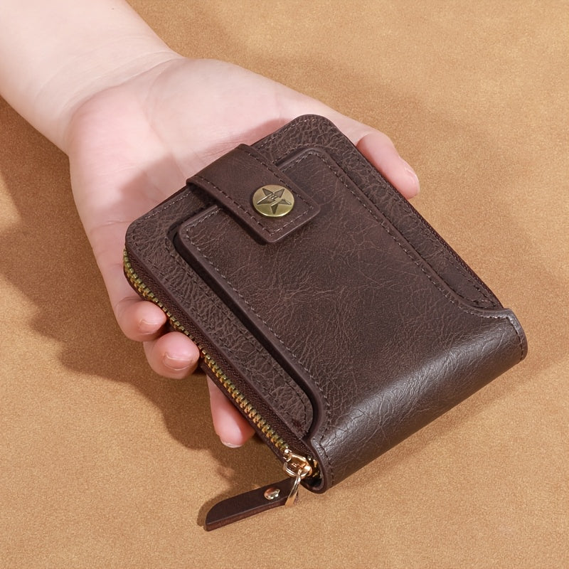 mens zipper wallet retro short length cross border hot item
