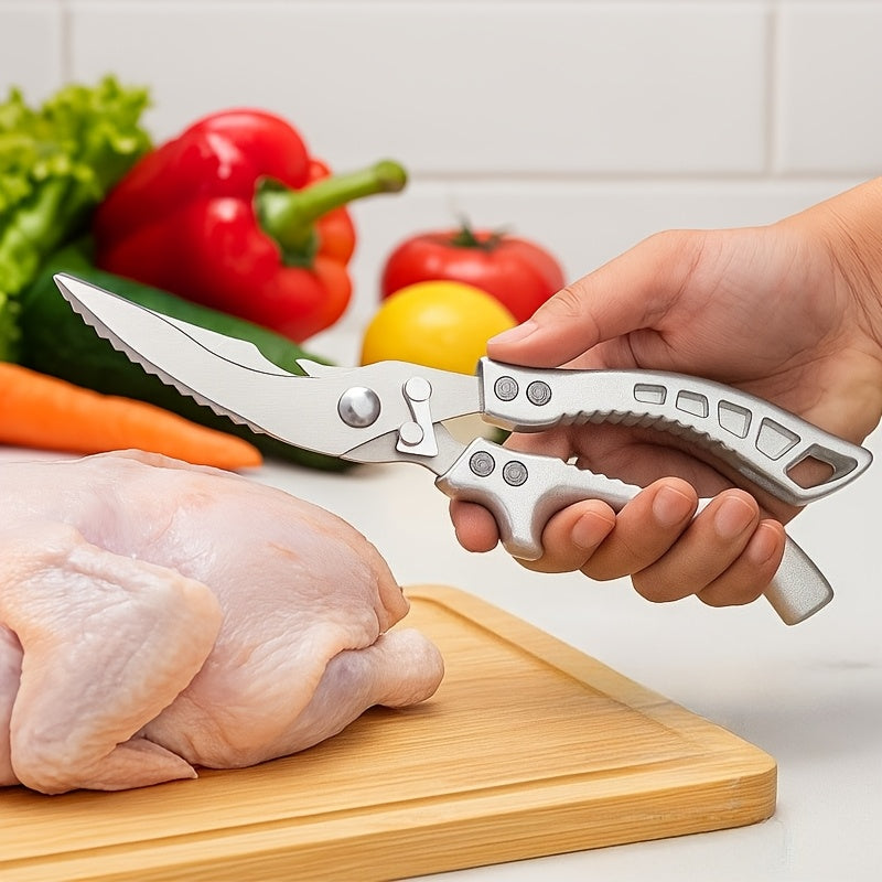 multi purpose carbon steel kitchen scissors ergonomic grip