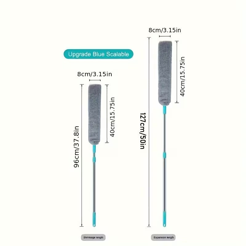 4pcs set 1pc rod 3pcs cloths adjustable long handle duster