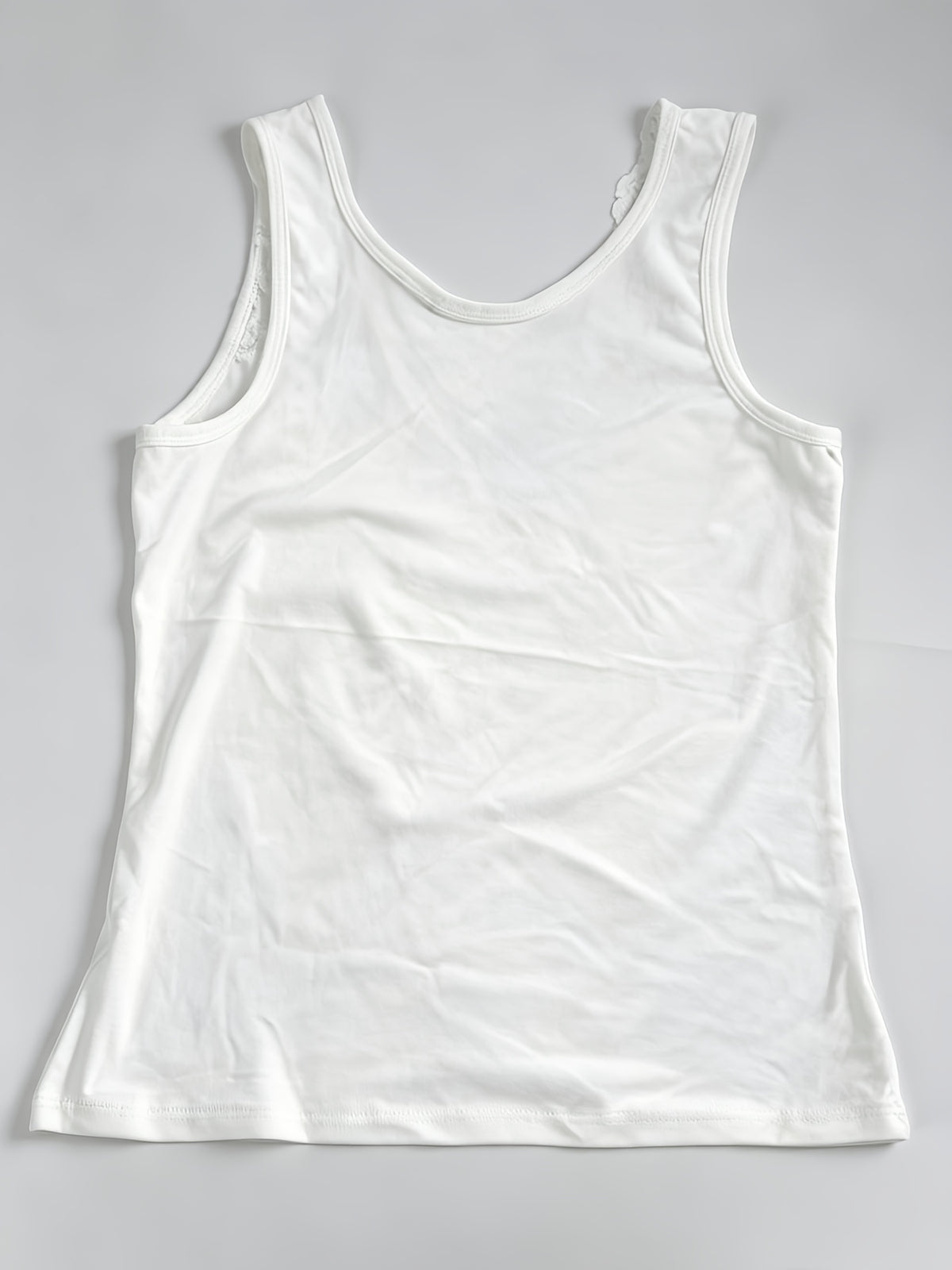 new lace trimmed spaghetti strap top versatile