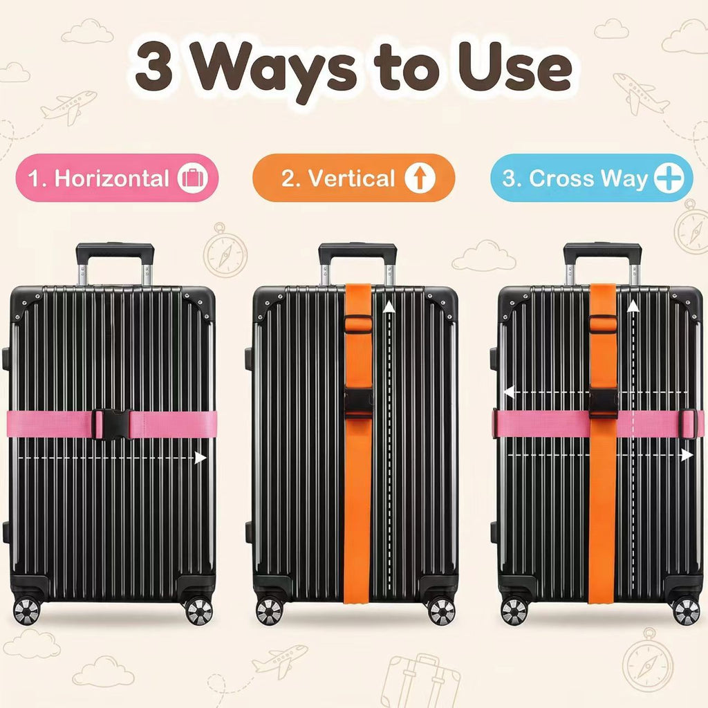 2pcs luggage straps quick release anti theft suitcase belts