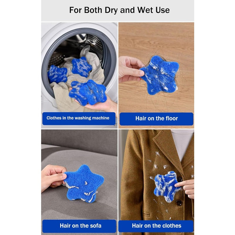 6 reusable pet hair removers   shaped hair removers