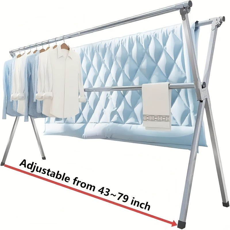 three bar foldable clothes drying rack 63 78 7 95