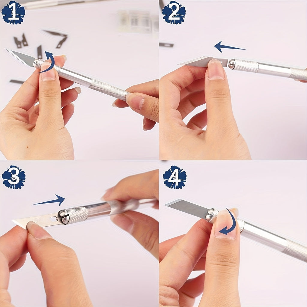 value 51pcs set craft engraving knife 1pc knife rod 50pcs