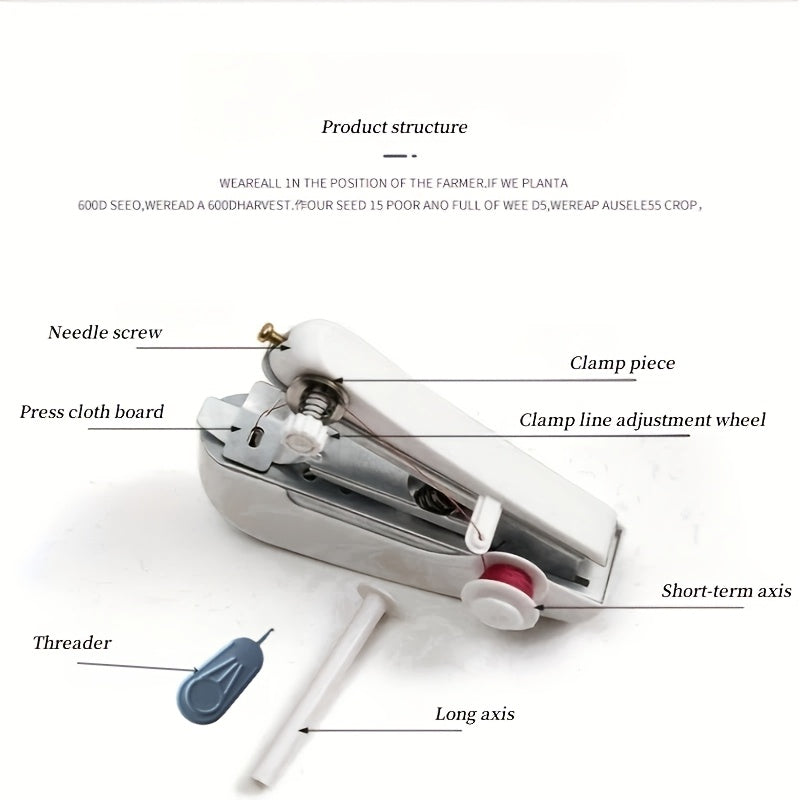 16pcs portable handheld mini sewing machine manual small