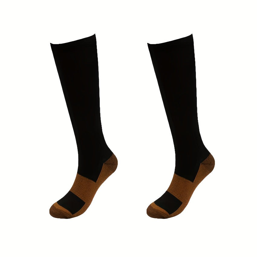 copper compression socks men women anti fatigue knee high