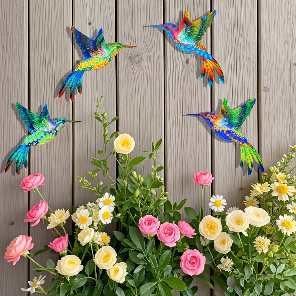 2 5d 2 5d set 4 metal hummingbird wall art decorations
