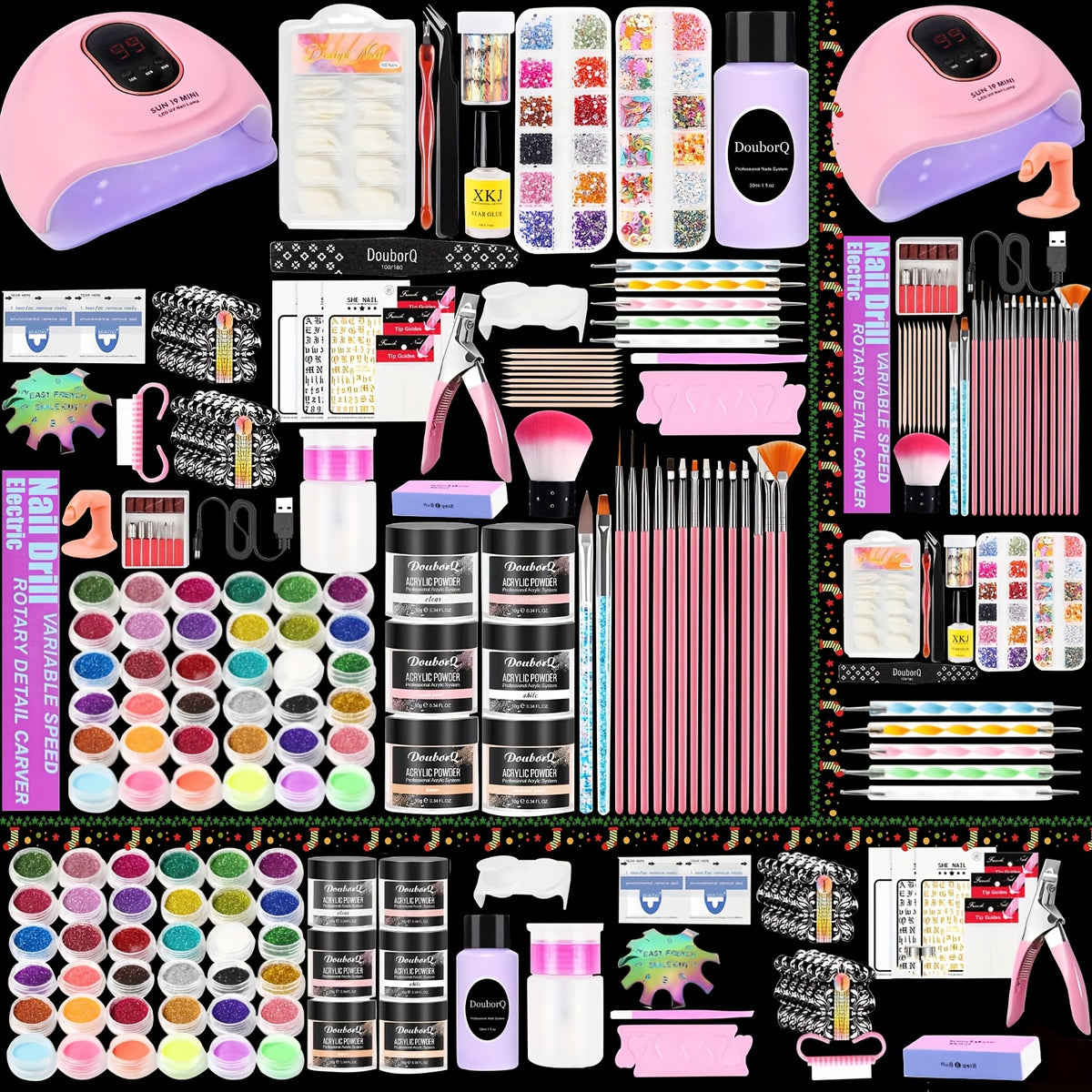 full nail acrylic nail kit drill light suitable beginners