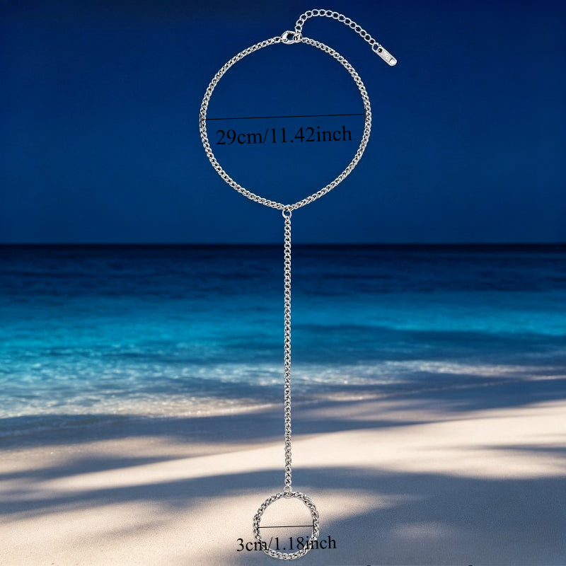 1pc 2pcs mens minimalist   chain anklet 304 stainless