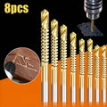8pcs coated high   sawtooth drill bit multi