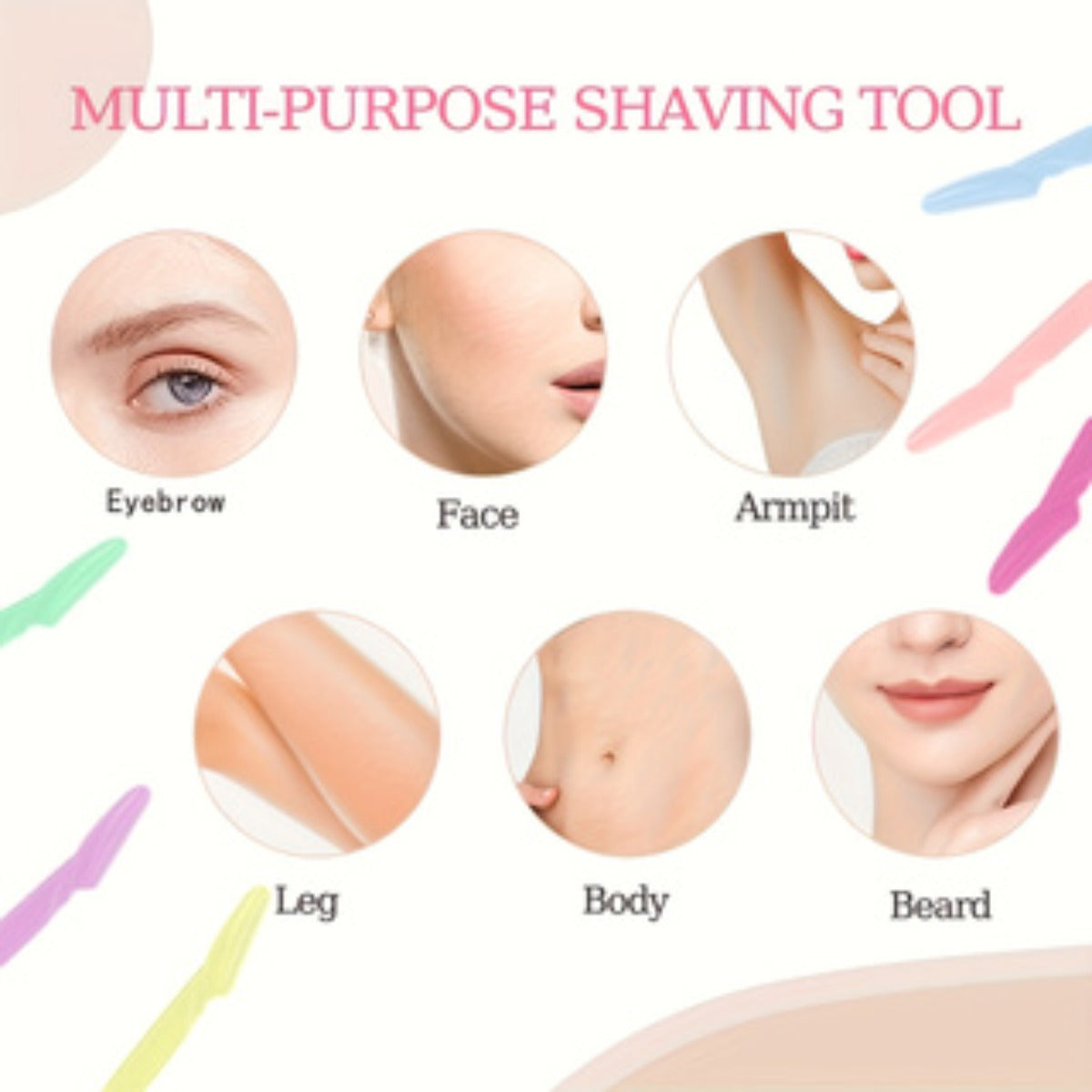 16pcs random color deluxe facial hair removal razor premium