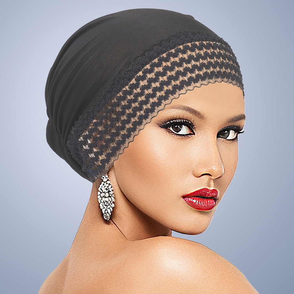 womens solid color turban   fashionable versatile base