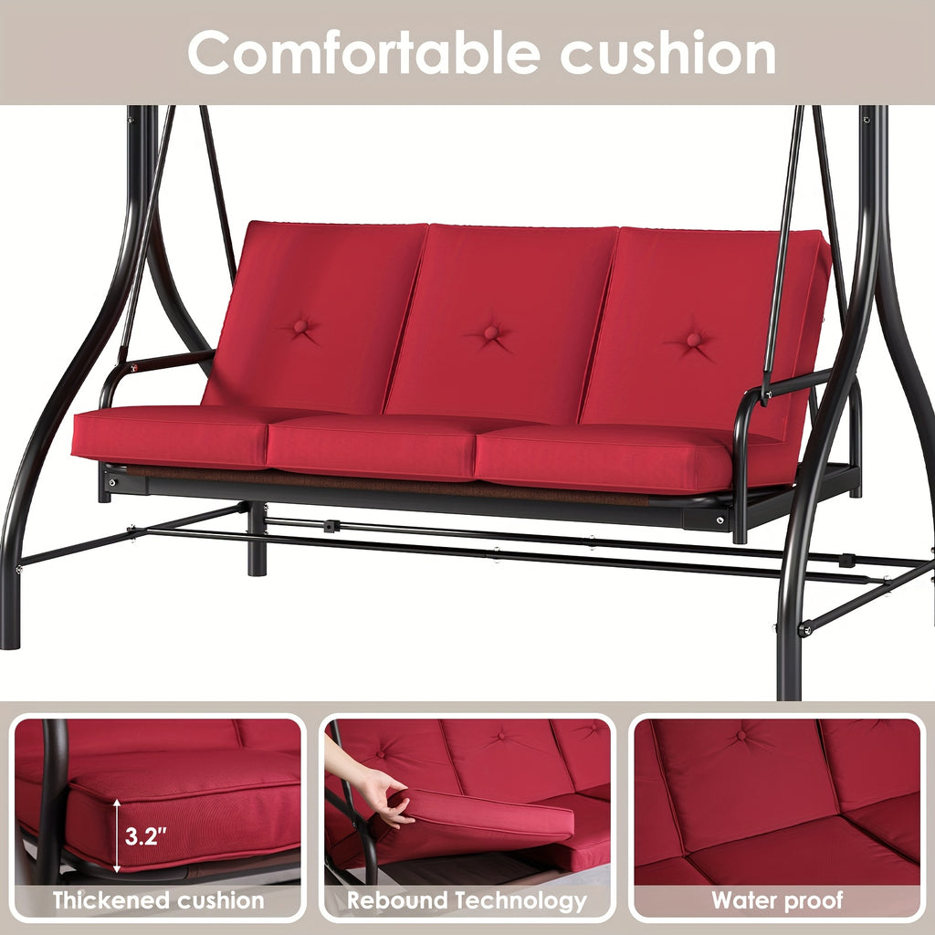 3 person patio porch swing outdoor   swing glider