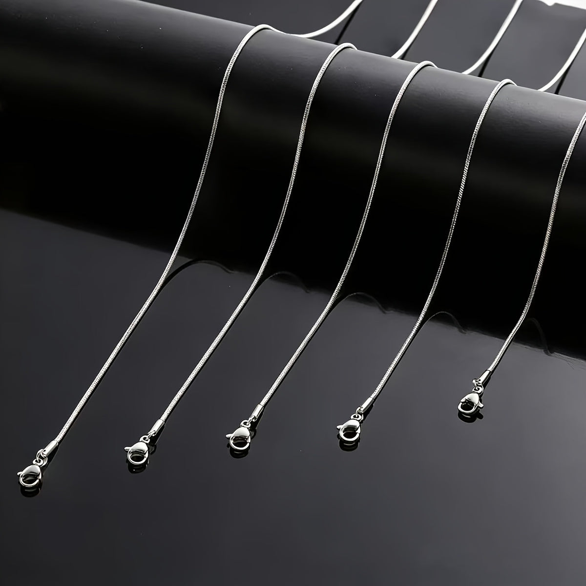 1pc 316l stainless steel thin   chain necklace 2mm