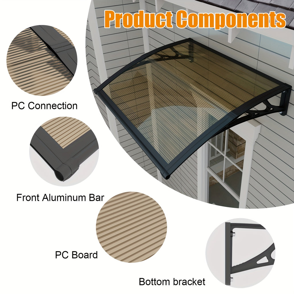 uv resistant weather polycarbonate patio awning abs frame