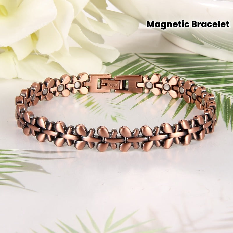 two stylish copper bracelets ladies featuring a