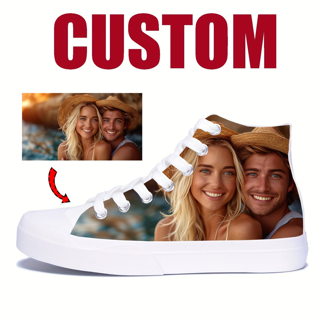 custom photo image white low top white high top black high