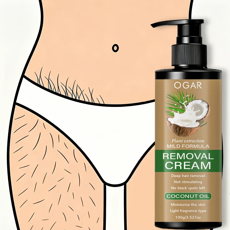 coconut oil hair removal cream containing coconut aloe vera