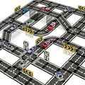 44pcs magnetic track set pulling small cars magnetic