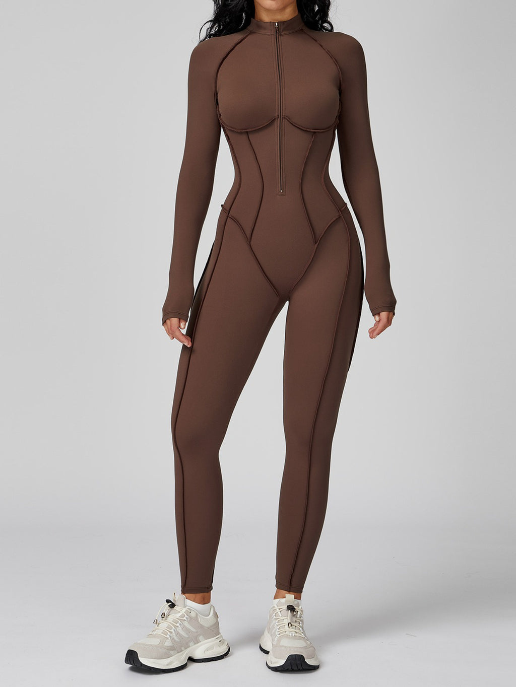 halloween party must womens unitard color block stand collar