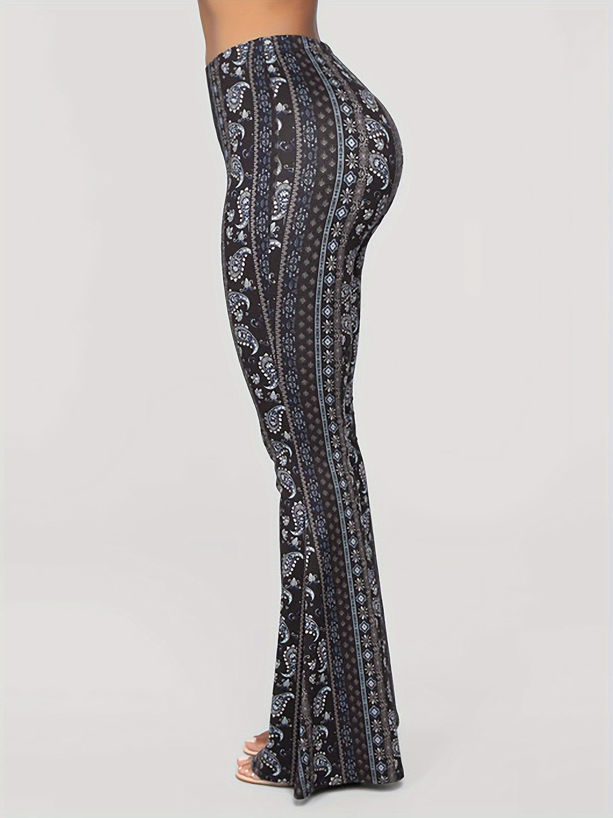 paisley   casual flared pants   high waisted taboo