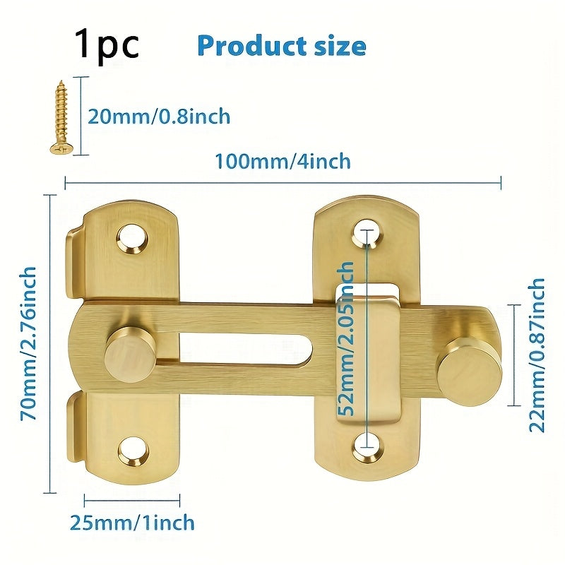 1pc stainless steel barn door locks 180 flip sliding
