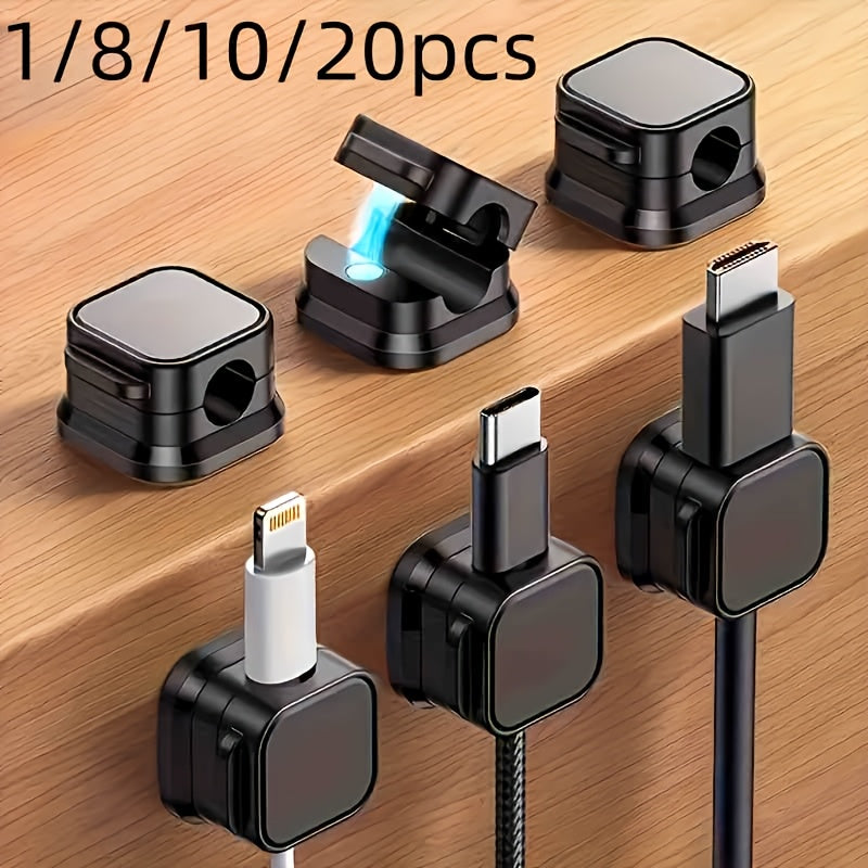 1 8   pack magnetic cable management clamps heavy duty