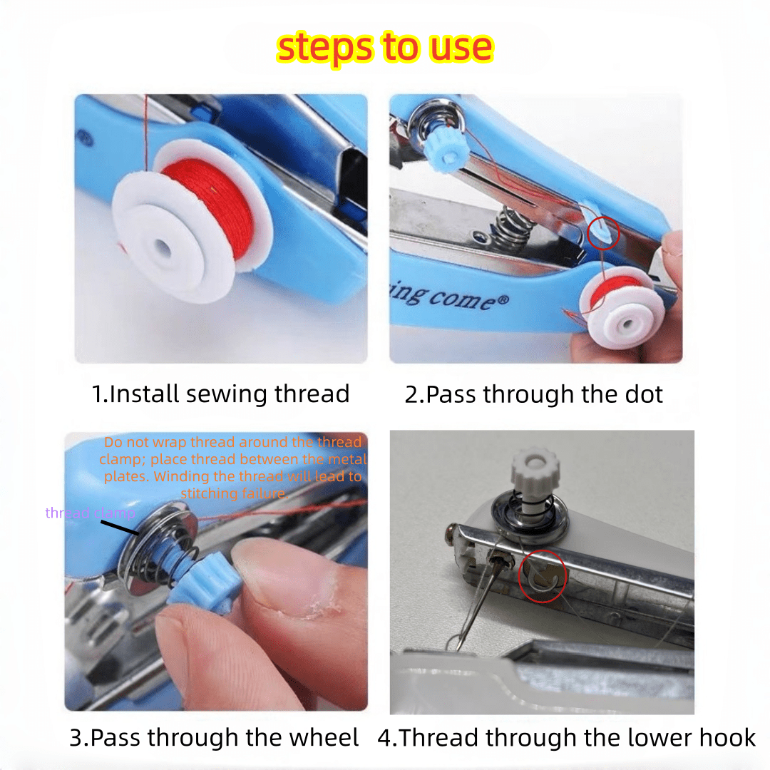 16pcs portable handheld mini sewing machine manual small