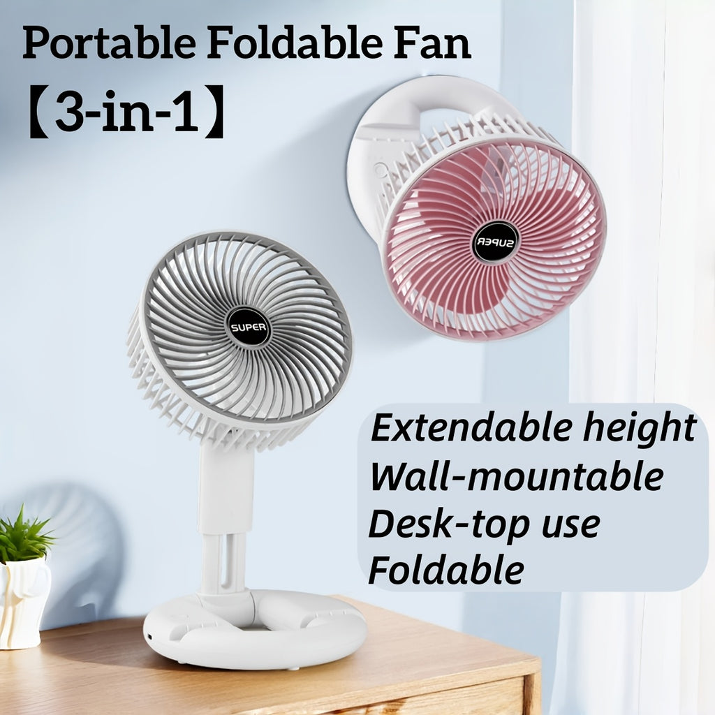folding 2 in 1 tabletop wall mounted fan 120 degree